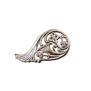 Stampt Antique Pewter (plated) Floral Wing Filigree (left) 38x20mm Charms