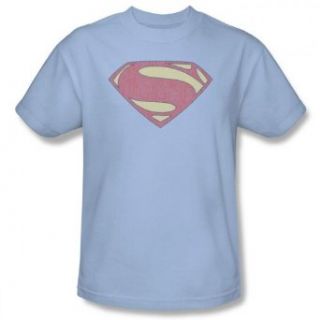 Superman Man of Steel   Distressed Shield Men's T Shirt Clothing