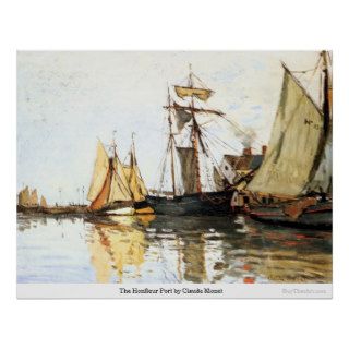 The Honfleur Port by Claude Monet Poster