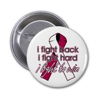 Throat Cancer I Fight Back Pinback Buttons