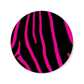 Hot Pink Zebra Print Stickers