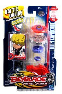 Hasbro Beyblade Metal Fusion High Performance Battle Tops   Attack M145Q BB50 STORM CAPRICORN with Face Bolt, Capricorn Energy Ring, Storm Fusion Wheel, M145 Spin Track, Quake Q Performance Tip and Ripcord Launcher Plus Online Code Toys & Games