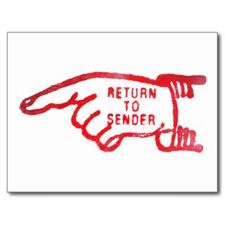 Return To Sender Postcard