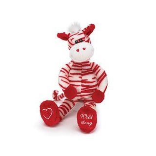 Red and White Zebra "Wild Thing" Plush Valentine's Day Toys & Games