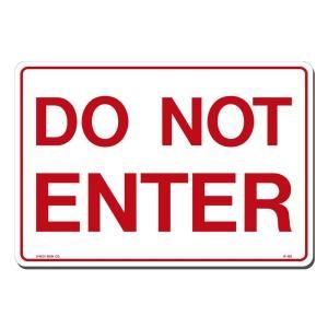 Lynch Sign 14 in. x 10 in. Black on White Plastic Do Not Enter Sign R 162