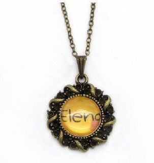 Hushi Jewelry Vintage Bronze Photo or Name Necklace Jewelry