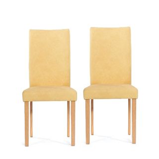 Warehouse of Tiffany Shino Mustard Faux Leather Chairs (Set of 4) Warehouse of Tiffany Dining Chairs