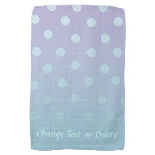Purple Blue Polka Dot Gradient Hand Towels