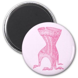 French Corset Pink Refrigerator Magnets