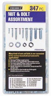 Storehouse 347 Piece Nut and Bolt Assortment   Hardware Nut And Bolt Sets  