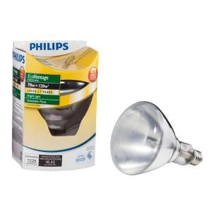 Philips EcoVantage 70 Watt (120 Watt) BR40 Halogen Flood Light Bulb Dimmable 421198