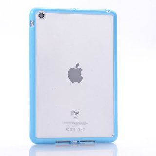 Easygoby Light Blue /Stylish TPU Hybrid Sleek Dual Tone Frame Rim Frosted Matte Clear Back Phone Case /Cover /Skin /HardShell For Apple ipad mini Computers & Accessories