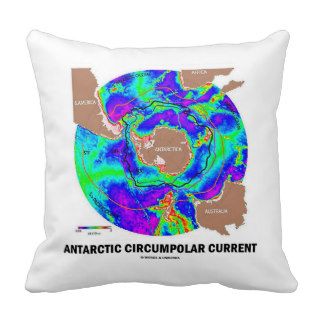 Antarctic Circumpolar Current (Ocean Current Map) Throw Pillows