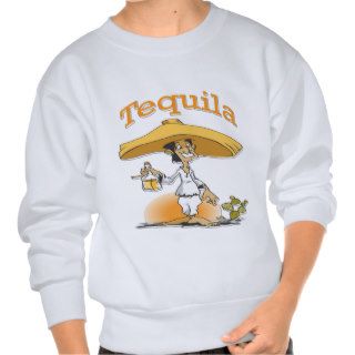 Tequila Cactus Mexican Sombrero Pull Over Sweatshirts