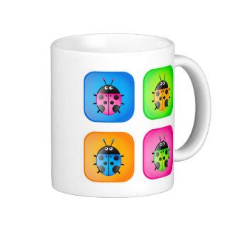 Ladybug Icons Coffee Mugs
