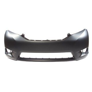CarPartsDepot, Front Bumper Cover Primered Black Plastic w/o Park Aid Sensor, 352 442263 10 PM TO1000369 5211908904 Automotive