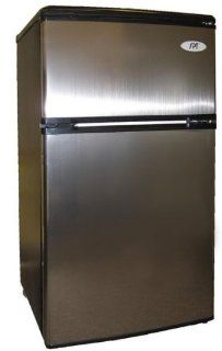 Sunpentown Home College Dorm Room Office Beverage Storage 3.2 cu.ft. Double Door Refrigerator with Energy Star   Stainless Appliances