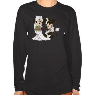 Mickey Mouse & Minnie Wedding T shirts
