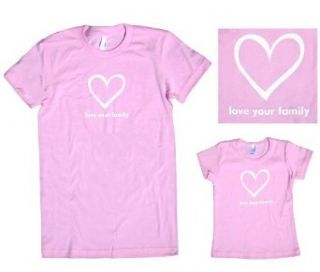 Love Your Family Cotton Candy Pink Shirt; Choose Kids or Adult Sizes Novelty T Shirts Clothing