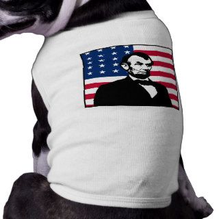 Abraham Lincoln and The American Flag Dog Shirt