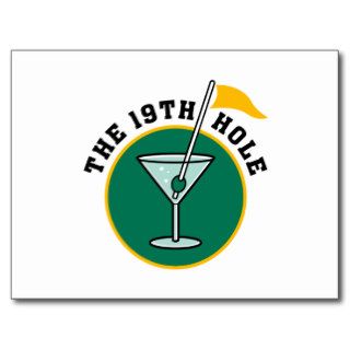 The 19th Hole Funny Golf Dadism gift Post Cards