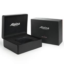 Alpina Men's AL 353BS4RC6 'Club' Grey Dial Black Leather Strap Chronograph Watch Alpina Men's More Brands Watches