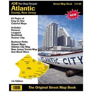 Atlantic County New Jersey Str Adc the Map People 9780875303215 Books