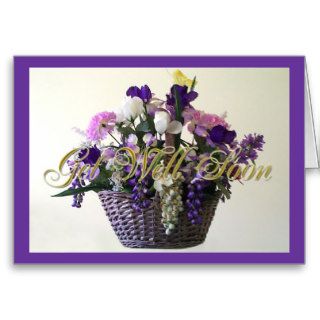 Purple Bouquet Get Well Soon Cards