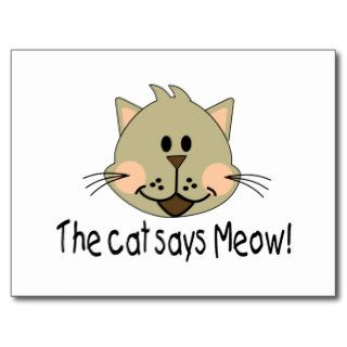 The Cat Says Meow Postcard