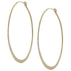Goldfill 47 mm Hammered Hoop Earrings Tressa Collection Gold Overlay Earrings