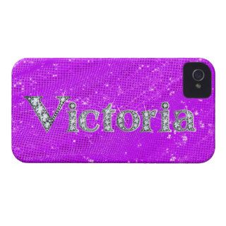Victoria Diamond Bling Custom Name Case Mate Case iPhone 4 Case