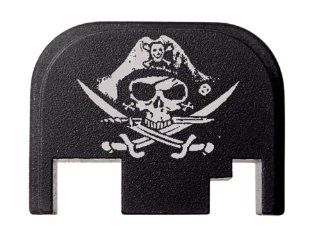 Jolly Roger Deadman Chest Rear Slide Cover Plate for ALL Glock pistols GEN 1 4 9mm 10mm .357 .40 .45 by NDZ Performance  General Sporting Equipment  Sports & Outdoors