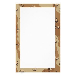 Military Desert Camouflage Background Personalized Stationery