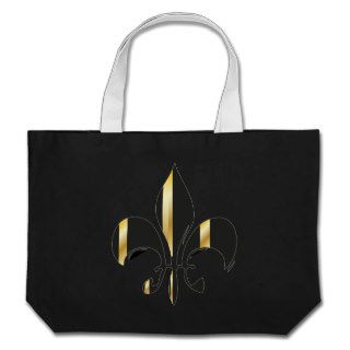 Fleur de Lis/black + gold Bags