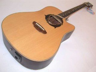 Luna Oracle Dolphin Acoustic/Electric Guitar w/ Case, Solid Spruce Top, OCL DPN Musical Instruments