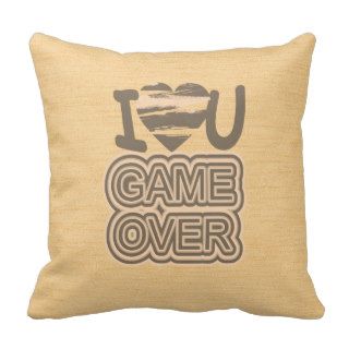 Funny Love Game Over 2 Pillow
