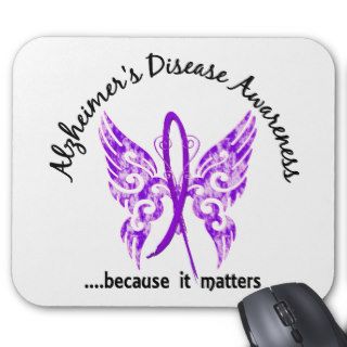 Grunge Tattoo Butterfly 6.1 Alzheimer's Disease Mousepad