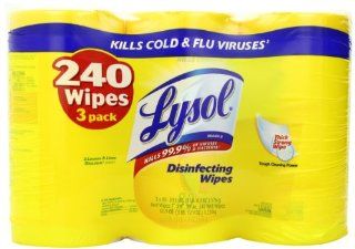 Lysol Disinfecting Wipes Value Pack, Lemon and Lime Blossom, 240 Count Health & Personal Care