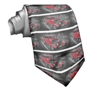 Classic Vintage Custom Classic Red Hot Rod HDR Neckwear