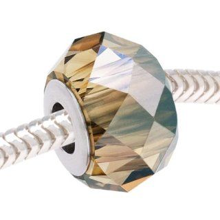 SWAROVSKI ELEMENTS Crystal BeCharmed Bead   European Style Large 4.5mm Hole   Bronze Shade