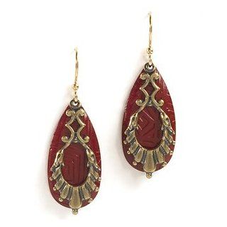 Jody Coyote Tango Victorian Red Teardrop Earrings QN328 Dangle Earrings Jewelry