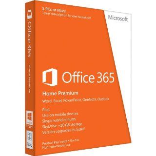 Office 365 Home 1yr Subscription Key Card Software