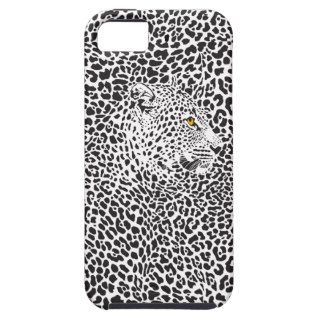 Black & White Leopard Camouflaged In Spots Pattern iPhone 5 Covers