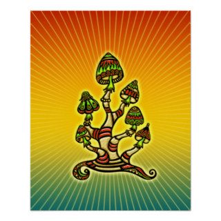 Magic Mushrooms   psychedelic Print