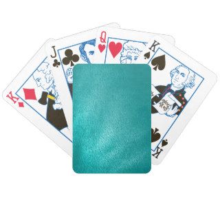 Turquoise Leather Look Card Decks