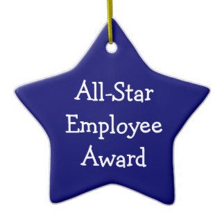 All Star Employee Award Commemorative Christmas Tree Ornament