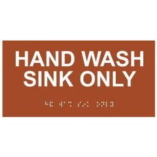 ADA Hand Wash Sink Only Braille Sign RSME 367 WHTonCanyon Hand Washing  Business And Store Signs 