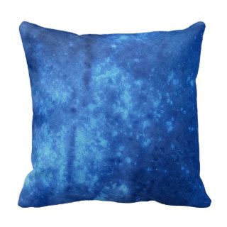 BLUE STAINED THROW PILLOWS