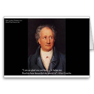 Goethe "Beautiful World" Quote Gifts Cards Etc