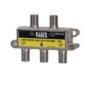 Klein Tools 5 MHz 1 GHz 4 Way Digital Splitter VDV814 634